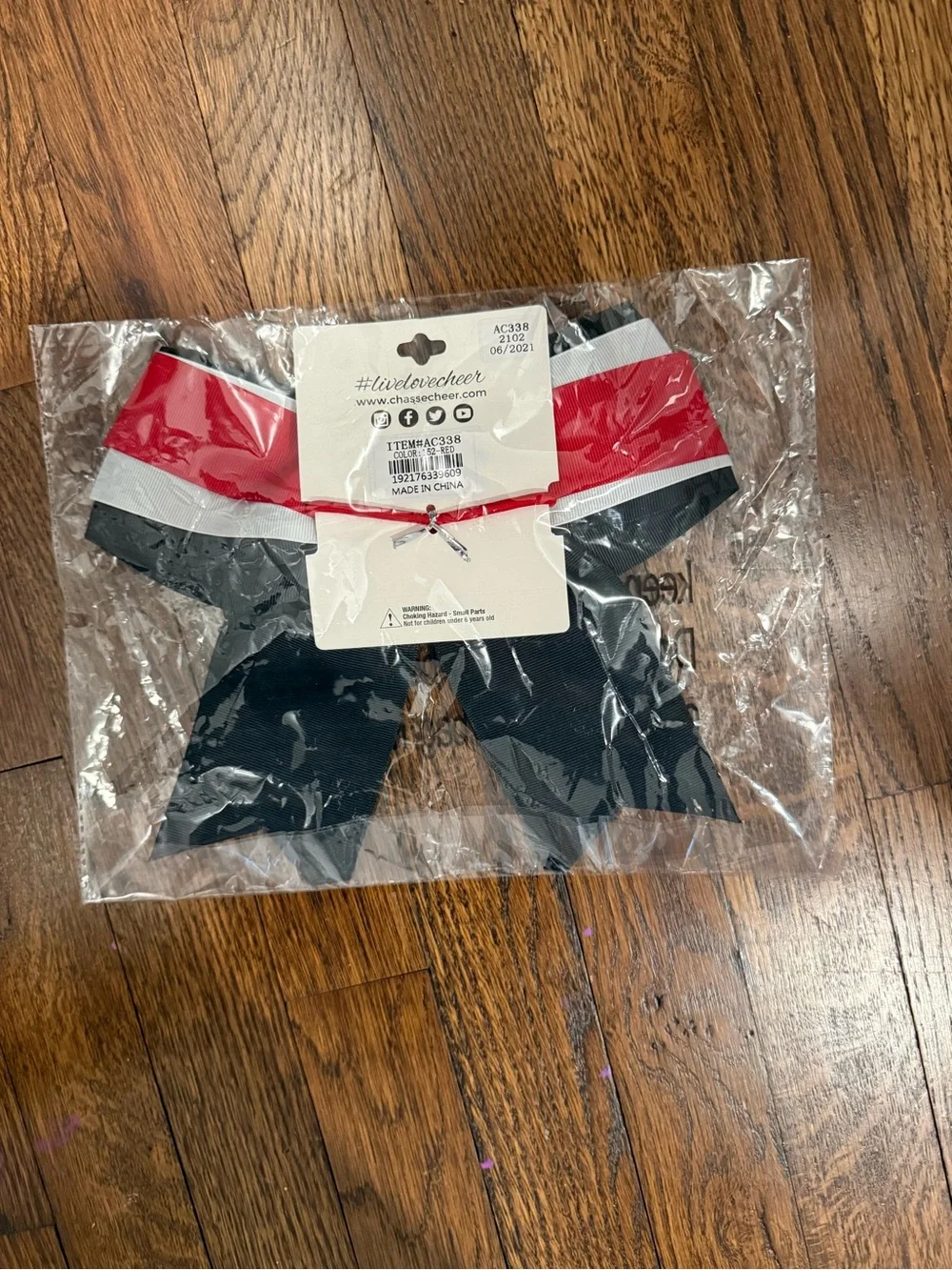 Chassé Kids Red, White & Black Layered Hair Bow